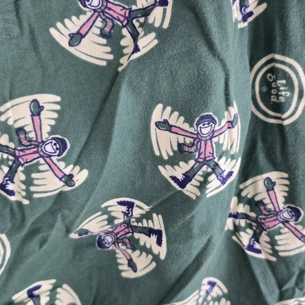 Life is Good Womens XL Jake Snow Angles Winter Fun‎ Ski Sleep Pajama Pant